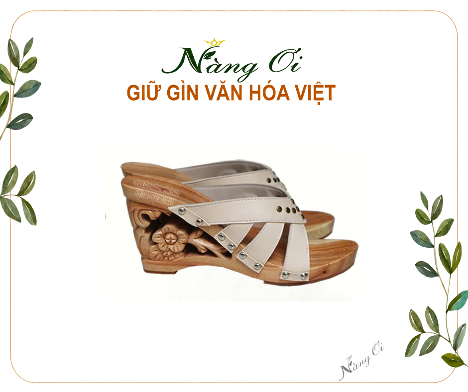 guốc gỗ thường được phối cùng trang hục truyền thống và cách tân